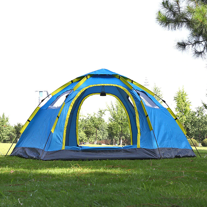Cheap Goat Tents Person Outdoor Tent Fully Quick Opening Tents Waterproof Canopy Camping Hiking Tent Beach Family Travel Tools   